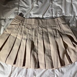 Commense Tan Pleated Skirt XS